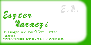 eszter maraczi business card